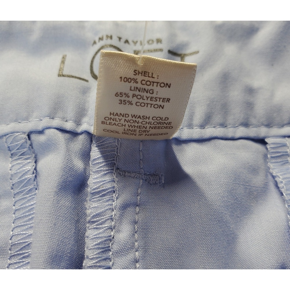 Ann Taylor Women's Loft Size 10 Baby Blue Eyelet Riviera Shorts New With Tags - Picture 5 of 6